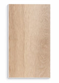 Pale LVT flooring free sample chip — light washed wood click vinyl