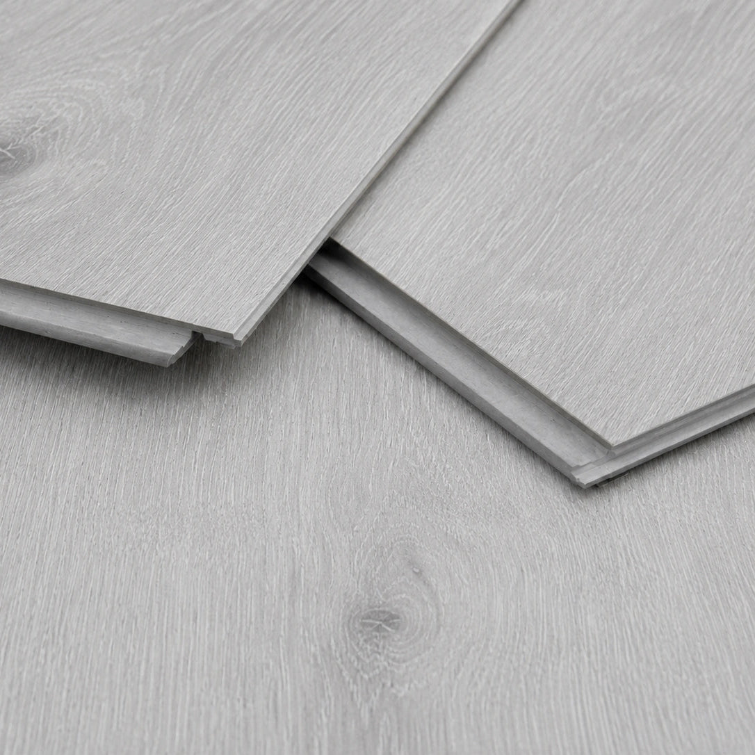 Grey Oak LVT Click Vinyl Flooring Free Samples – waterproof SPC plank flooring with grey oak finish, rigid core and click-lock fitting system