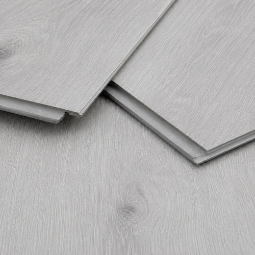 Grey Oak LVT Click Vinyl Flooring Free Samples – waterproof SPC plank flooring with grey oak finish, rigid core and click-lock fitting system