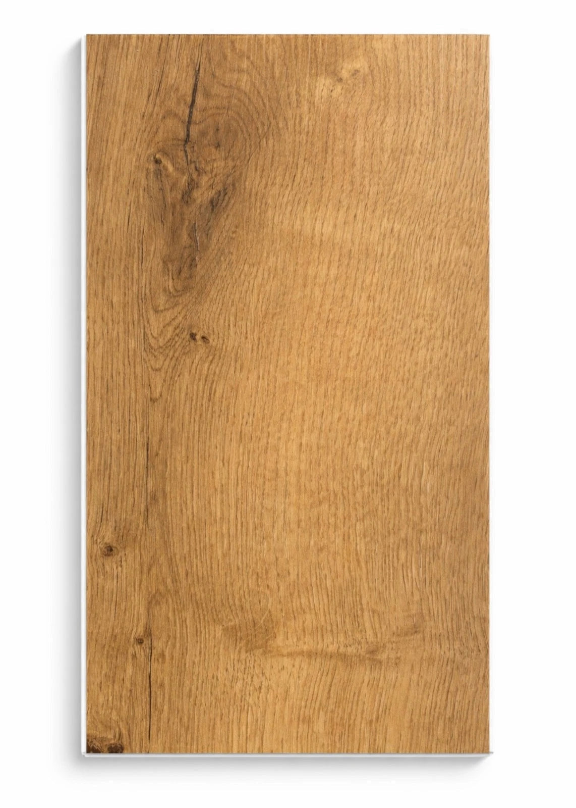 Harvest Oak LVT flooring free sample chip — warm oak click vinyl